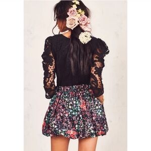 LoveShackFancy Cheyenne Bubble Mini Skirt - M
